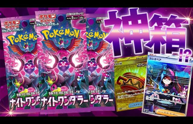 【ポケカ】悪タイプ大幅強化の新弾『ナイトワンダラー』を2BOX開封したらとんでもない結果に…！！【開封動画】