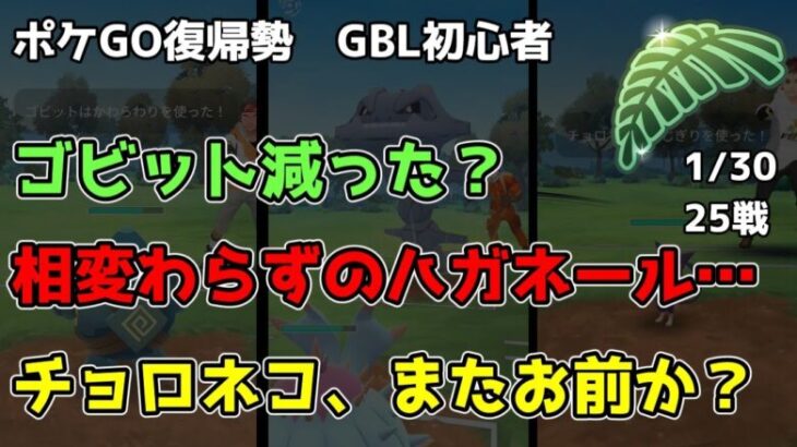 GBL初心者　ハガネール対策にゴビットとかどうだろう、チョロネコに狩られそう、結局ハガネール使えば良い？【ポケモンGO】【GOバトルリーグ】