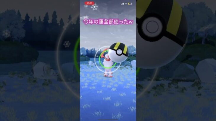 ポケモンGOで今年の運全部使っちゃったw #pokemon #ポケモン  #ポケモンgo #色違い #アブソル