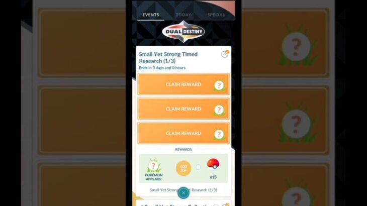 Small yet strong timed research pokemongo #ポケモンgo #pokemongo #shinypokemon  #fieldresearch #pokemon
