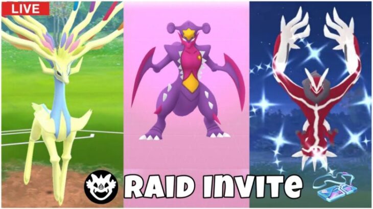 Yveltal, Xerneas & Mega Garchomp Raid Invite Live Pokemon GO