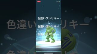 ポケモンGO 色違いワンリキーを色違いゴーリキー、色違いカイリキーへ進化！ #pokémon #ポケモン #ポケモンgo #pokemongo