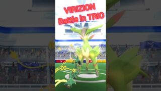 Virizion in a 5* raid battle in Trio