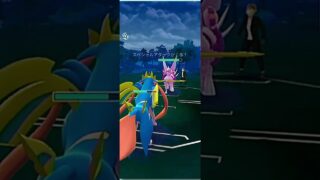 【ポケGO】アシレーヌのスキをついてシールドを剥がすメガギャラドス！！【S24：マスターリーグメガVer.】  #ポケモンGO #gbl