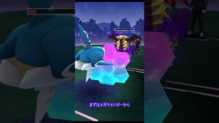メガサメハダーとメガギャラドスはどっちが強い？【ポケモンGO】#shorts　 #ポケモンgo　#サカキ戦　#ギラティナ 　#メガサメハダー