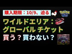 重要！購入期限(10/9)迫る！【ワイルドエリア：グローバル】 チケット購入に迷っている方、必見！ #ポケモンgo #ワイルドエリア #無課金