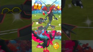 OMG ✨Shiny Rayquaza in 2 Galarian Moltres Destroy Grunt Badly in Pokemon Go #soparstart #pokemon