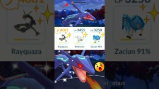 OMG ✨Shiny Rayquaza in ✨shiny Reshiram in ✨shiny Zacian Battle in pokemon go #soparstart #pokemon