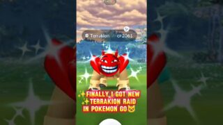 Finally I Got NEW ✨ TERRAKION Raid in Pokemon Go#pokemongo