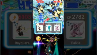 OMG✨Shiny Mega Rayquaza in ✨shiny Dialga in ✨shiny Palkia Necrozma Raid in Pokemon Go #soparstart