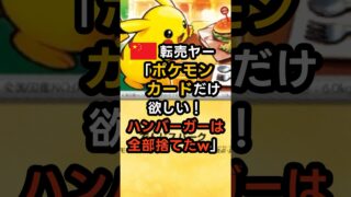 🇨🇳転売ヤー「ポケモンカードだけ欲しい!ハンバーガーは全部捨てたw」