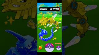 OMG! 😱 Finally Caught SHINY STEELIX in Pokémon GO! ✨ (Green Steelix!)​#shorts #pokemonGO#Gaming