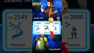 OMG✨Shiny Articuno &✨Shiny Rayquaza & Lucario Battle in pokemon go #soparstart #pokemon #shortsfeed