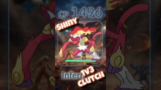EPIC! Shiny Infernape 1v3 Clutch vs Grunt 🔥😱 #pokemon #pokemongo #infernape #shorts