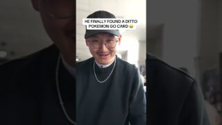 HE FINALLY FOUND A DITTO POKEMON GO CARD 😱