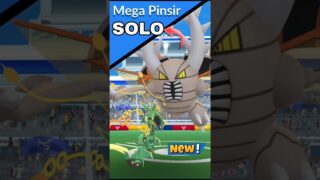 SOLO✨️Mega Pinsir Raid With💯Mega Rayquaza in Pokemon Go