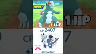 1 HP✨️Shiny Baxcalibur Destroy Grunt Badly in Pokemon Go
