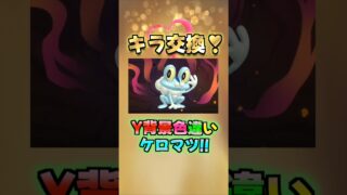 キラ交換!!Y背景色ケロマツ!!ゲッコウガにしたい‼【ポケモンGO】