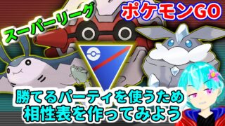 【相性表】フォレトス・マンタイン・メレーシーのパーティが強すぎる！相性表作って苦手なポケモン調べてみた【スーパーリーグ】【GBL】