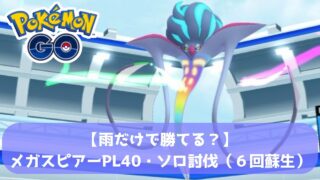 【メガカラマネロ☆４】初心者でも大丈夫！雨だけ降ってれば何とかなる説検証（PL40メガスピアー・ソロ討伐）ポケモンGO